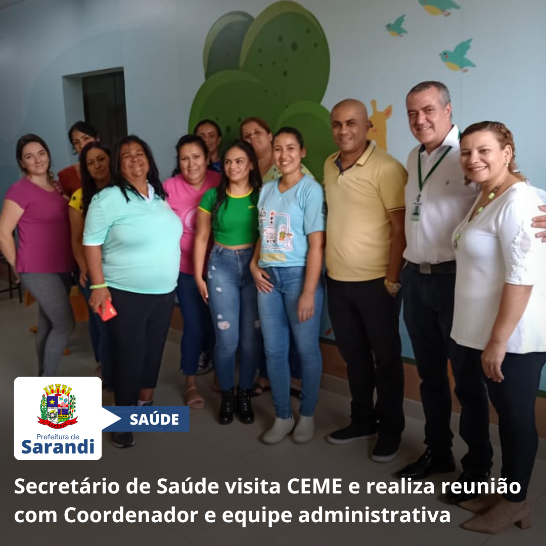 Secretário de Saúde visita CEME e realiza reunião com Coordenador e equipe administrativa